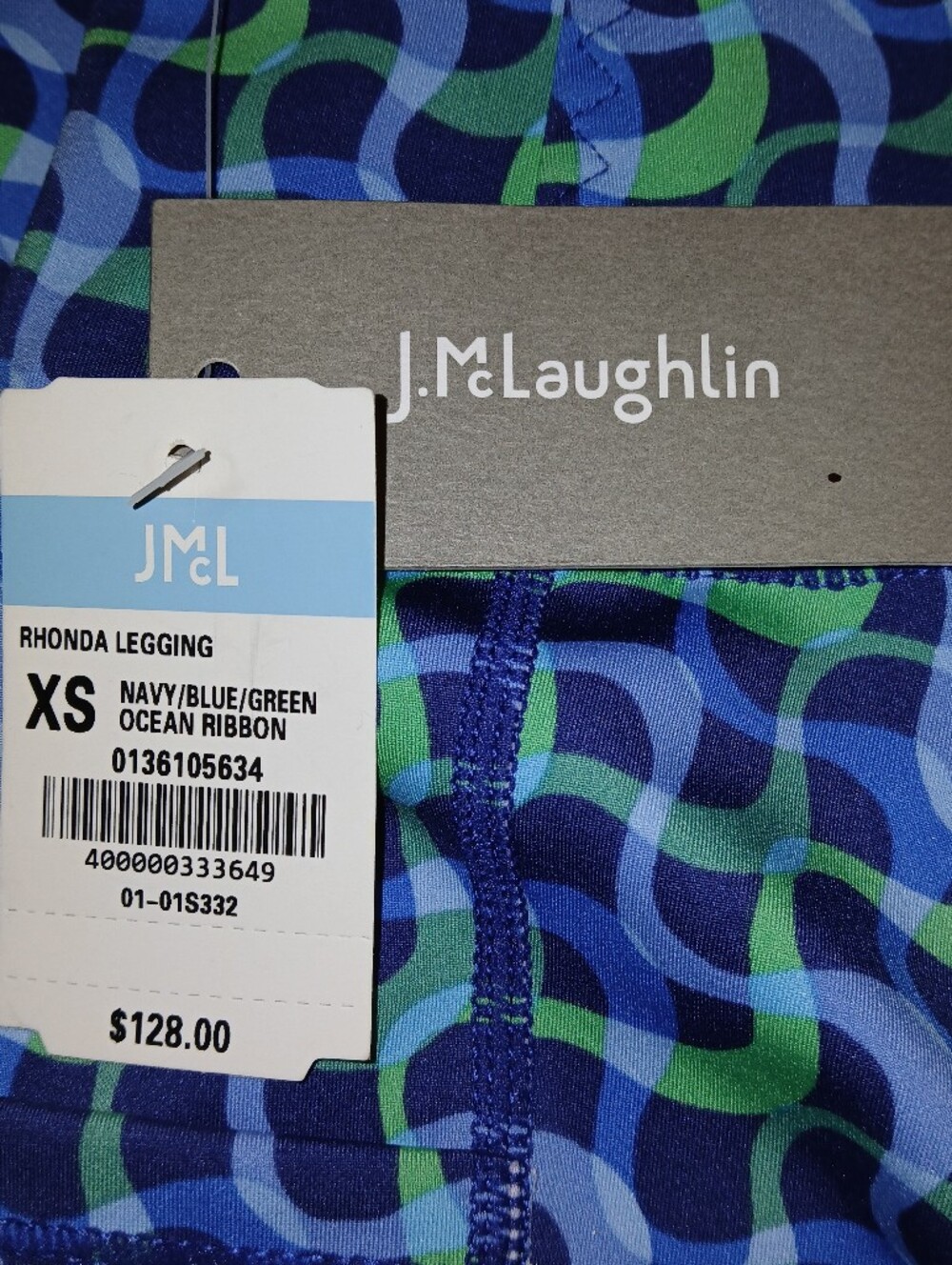 J.McLaughlin Rhonda Ocean Ribbon Leggings, Blue & Green - Picture 5 of 6